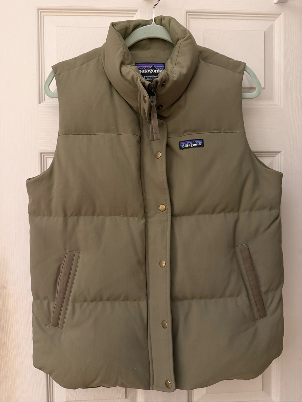 Patagonia Olive Green Quilted Puffer Vest